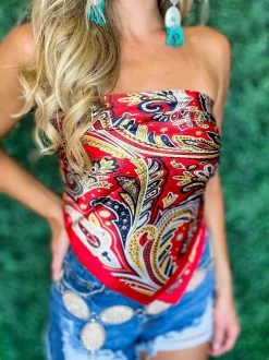 Rowdy Crowd Clothing Red Hondo Wild Rag