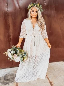 D & J Industries Angel Eyes Dress - Ivory Bridal