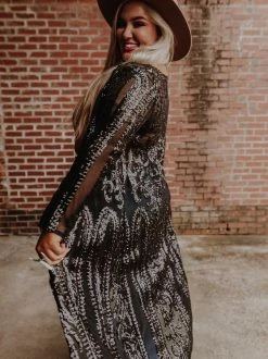 Dongguan Haohoo Clothing CO., Ltd Pre-Orders PREORDER The Royal Sequin Duster - Black