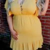 D & J Industries Sale! Never Lookin Back Dress - Mustard