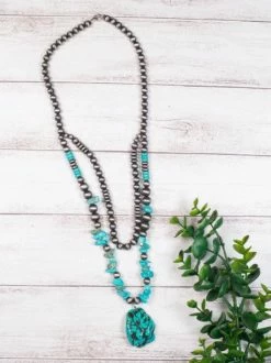 Southern Grace New Arrivals Take Me To The Rodeo Turquoise Necklace