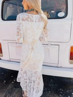 D & J Industries Always Be Mine Dress - White/Neutral