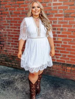 D & J Industries Sale! Anywhere With You Dress - White