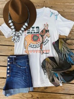 Miss Mud Pie Bad Ass Mamacita Tee - Cream