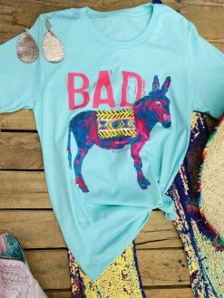 Miss Mud Pie Bad Ass Tee - Mint Clothing