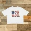 GTN USA Crop Top T Shirt