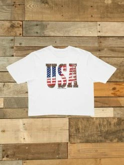 GTN USA Crop Top T Shirt