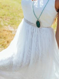 D & J Industries Bridal Lace Long Dress