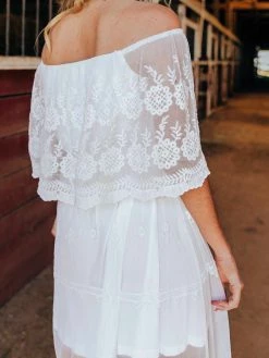 D & J Industries Bridal Off Shoulder White Dress Sale!