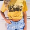 Miss Mud Pie Tees But First Jesus Tee - Mustard