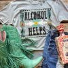 Rowdy Crowd Clothing Alcohol Helps T-shirt New Arrivals