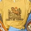 Miss Mud Pie Clothing Cant Be Tamed Tee - Mustard