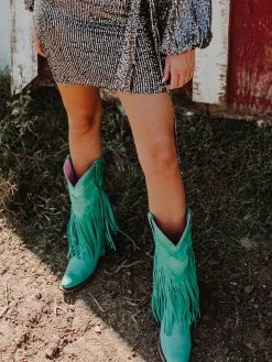 Lane Boots Dreamer Turquoise Fringe Boots By Lane