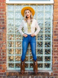 D & J Industries Co., LTD. Enchanted Nights Bodysuit - Ivory Lace