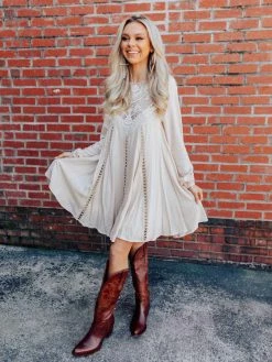 D & J Industries Sale! Every Little Thing Dress - Ivory