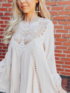 D & J Industries Sale! Every Little Thing Dress - Ivory