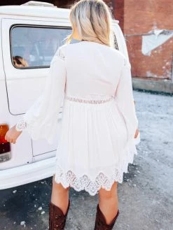 D & J Industries Sale! Eyes On You Dress - White