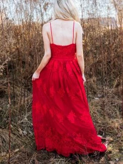 D & J Industries Sale! Feel Like A Lady Dress - Red
