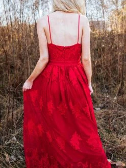 D & J Industries Sale! Feel Like A Lady Dress - Red