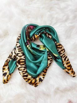 Rowdy Crowd Clothing Fiesty Floral Wild Rag - Emerald