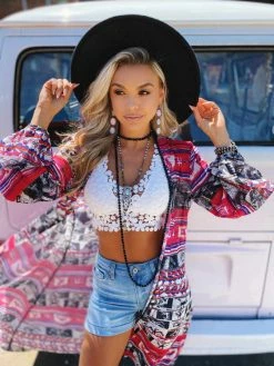 Southern Fried Chics Flirty Floral Bralette - White Bralettes