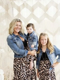 Dongguan Haohoo Clothing CO., Ltd Sale! Girls Southbound Dress - Black Top With Leopard Skirt