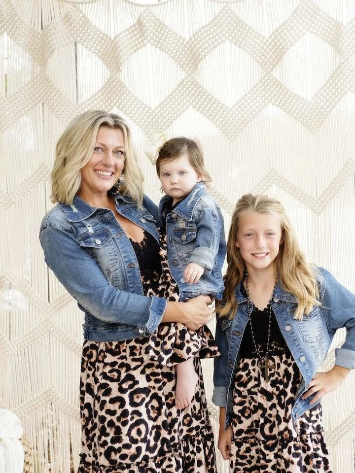 Dongguan Haohoo Clothing CO., Ltd Sale! Girls Southbound Dress - Black Top With Leopard Skirt