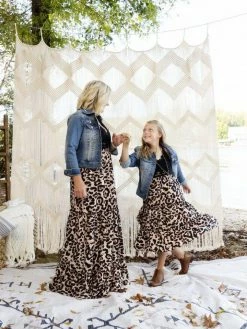 Dongguan Haohoo Clothing CO., Ltd Sale! Girls Southbound Dress - Black Top With Leopard Skirt