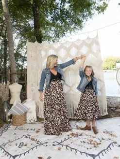 Dongguan Haohoo Clothing CO., Ltd Sale! Girls Southbound Dress - Black Top With Leopard Skirt