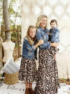 Dongguan Haohoo Clothing CO., Ltd Sale! Girls Southbound Dress - Black Top With Leopard Skirt