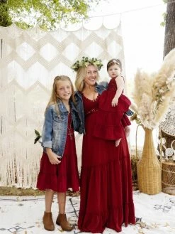 Dongguan Haohoo Clothing CO., Ltd Girls Southbound Dress - Wine Sale!