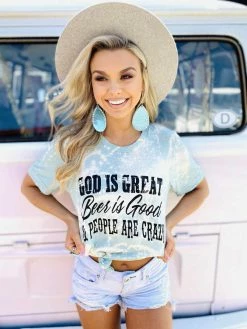 Buckin Barn Tees God Is Great Bleached Tee