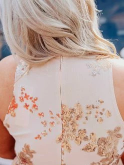 D & J Industries Co., LTD. Golden Goddess Sequin Dress Bridal