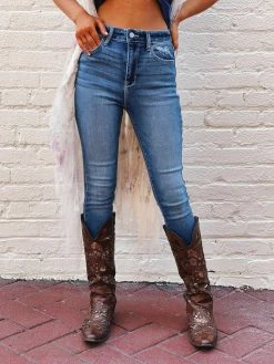Cello Jeans Clothing High Rise Distressed Ankle Skinny Jeans