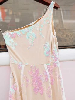 D & J Industries Hollywood Nights Sequin Dress - Pink Iridescent