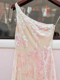 D & J Industries Hollywood Nights Sequin Dress - Pink Iridescent