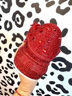 Azalea Wang Glittery Red Chic Sneakers