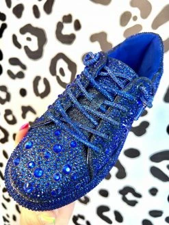 Azalea Wang Glittery Midnight Chic Sneakers