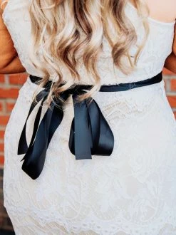 Luxe Apparel Infinite Rhinestone Belt - Black Ribbon And Gold