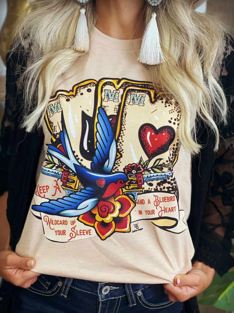 4B Custom Designs LLC Keep A Bluebird Tee Clothing