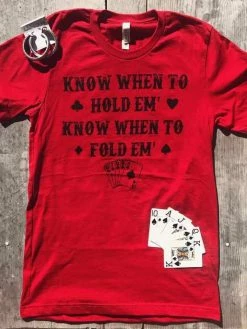 Buckin Barn Know When To Hold Em Tee