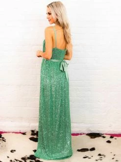 D & J Industries Sale! Livin' The Dream Dress - Mint Sequin