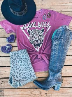 Country Deep Love Bites Tee - Mauve