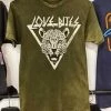 Country Deep Love Bites Tee - Vintage Green