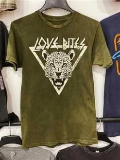 Country Deep Love Bites Tee - Vintage Green