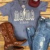 Country Deep Mama Tired Distressed Tee