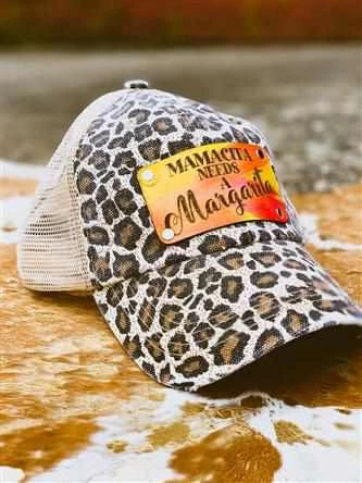 Country Rogue Mamacita Needs A Margarita - Leopard Ball Cap