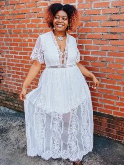 D & J Industries Nobody But You Dress - White