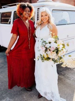 D & J Industries Sale! Nobody But You Dress - Wine