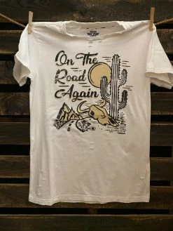 Country Deep On The Road Again Distressed Tee